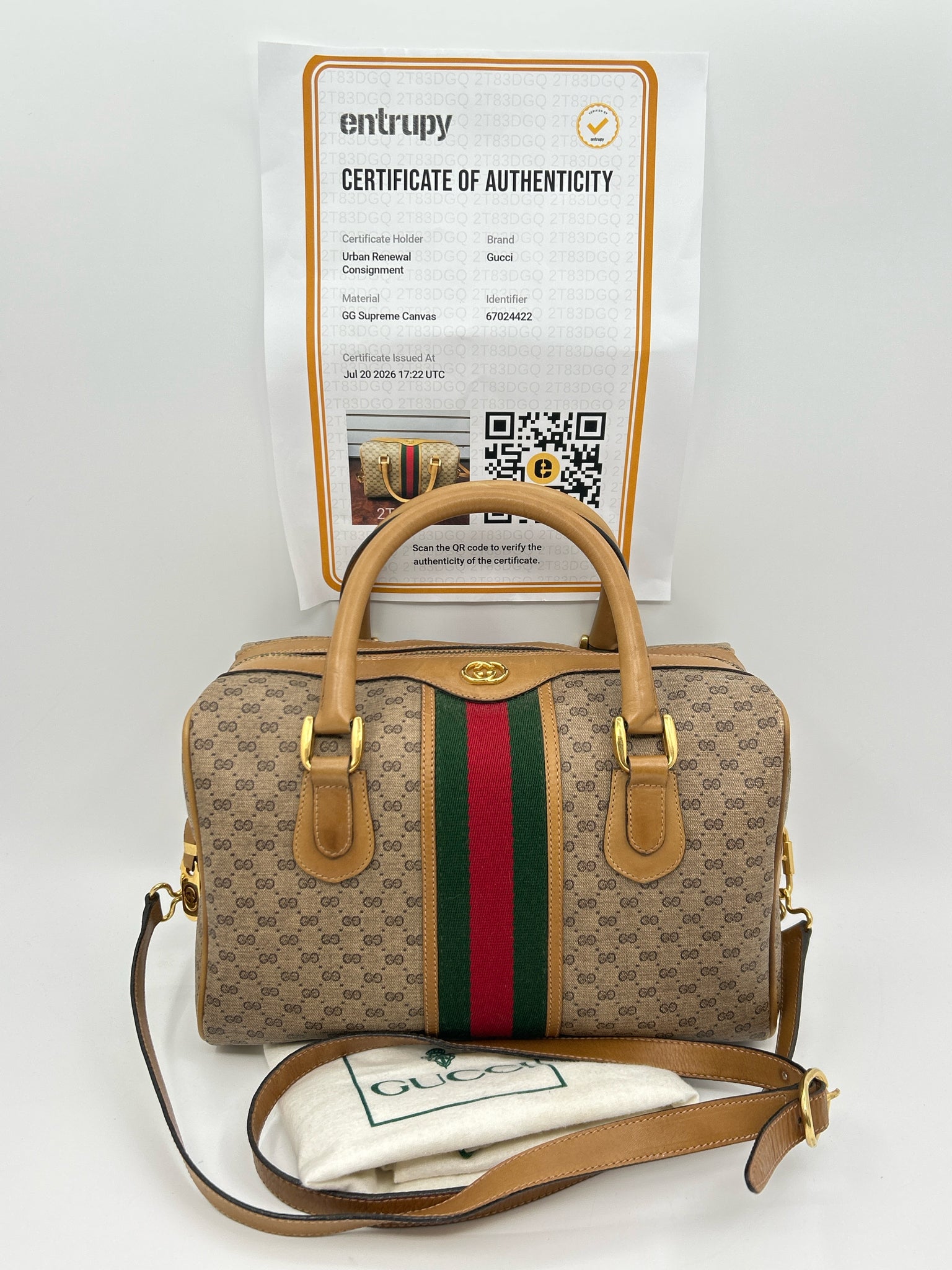 GUCCI Vintage Brown Monogram Women Purse