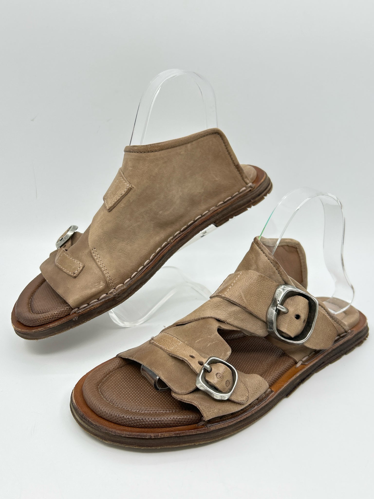 A.S. 98 Size 40 Taupe Women Sandal