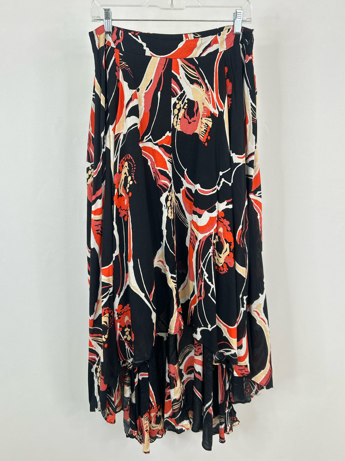 FREE PEOPLE Size 10 Black & Red Women Skirt