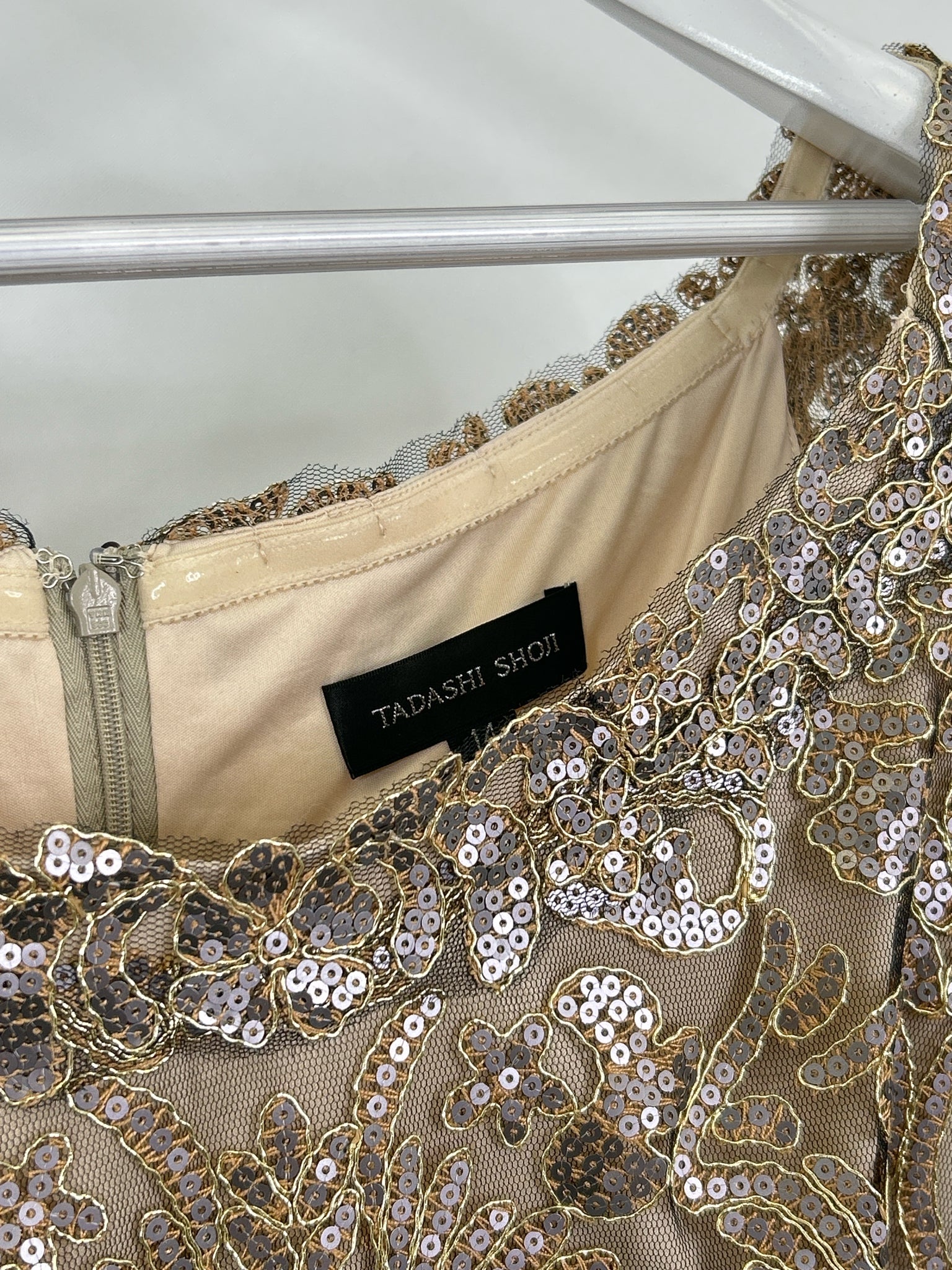 TADASHI SHOJI Size 14 Copper Women Dress NWT