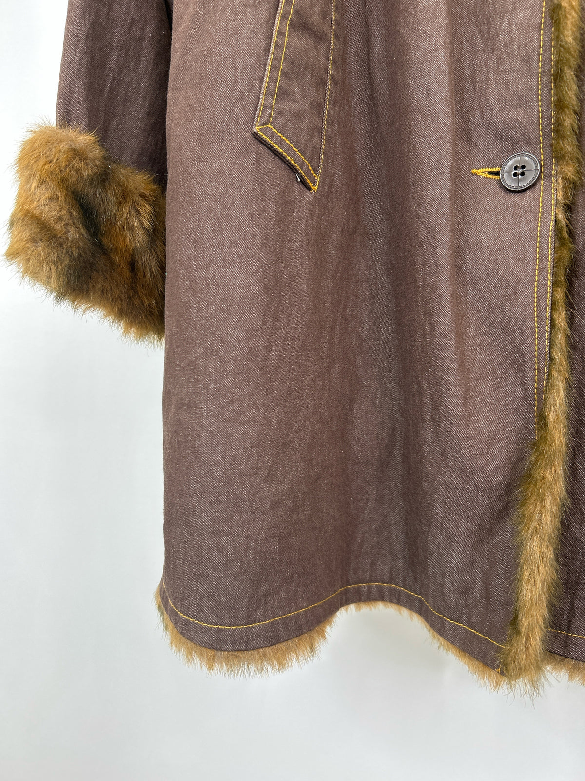 DENIM & CO Size XL brown denim Women Coat