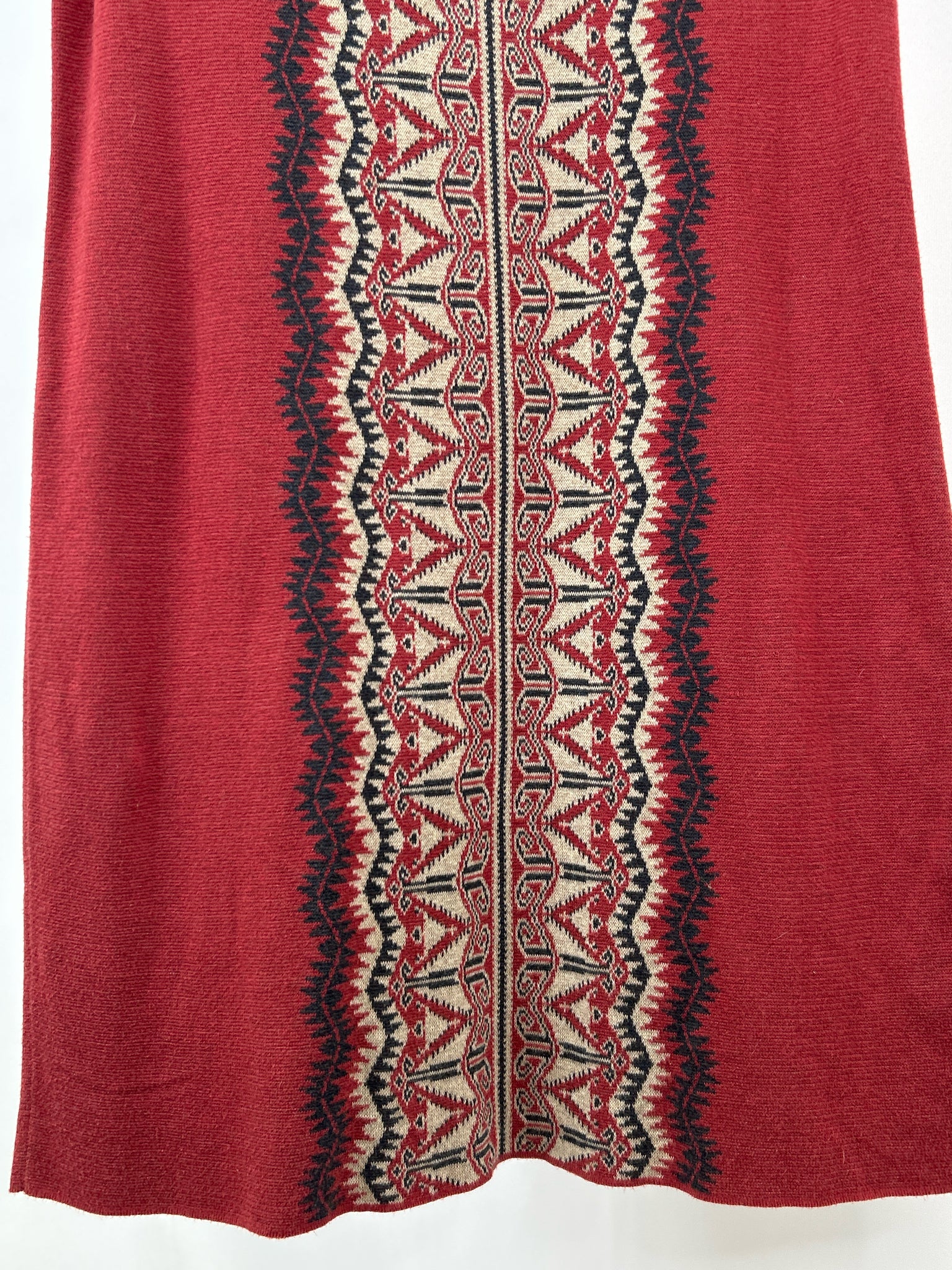 PERUVIAN COLLECTION Size L Red Print Women Dress