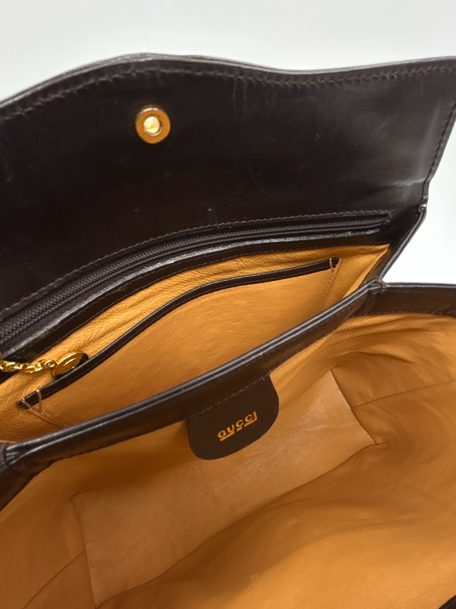 GUCCI Dark Brown Vintage Women Purse