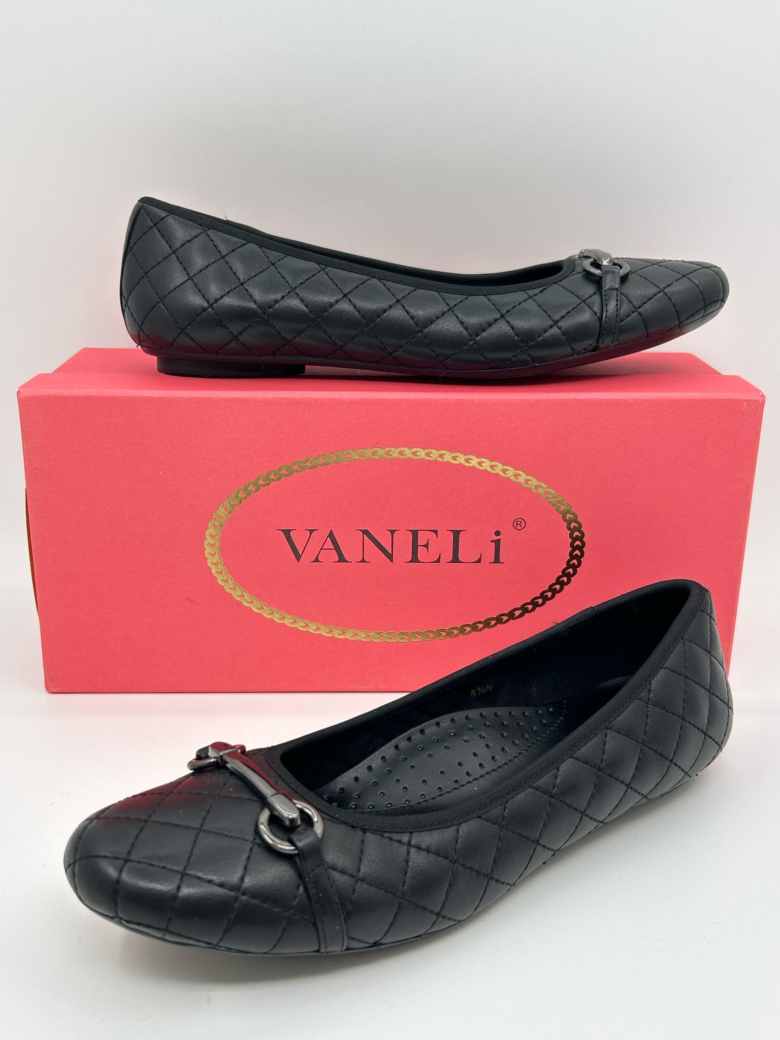 VANELI Size 8.5N Black Women Flats