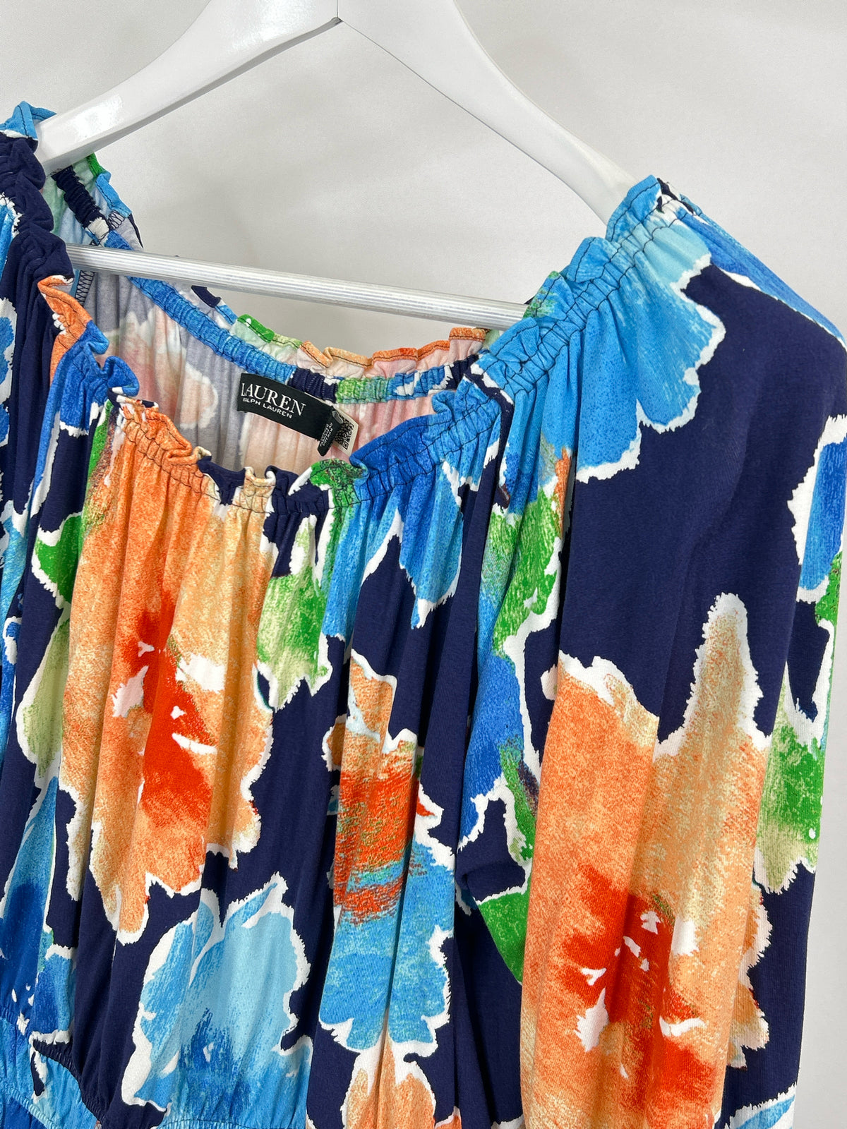 Lauren Ralph Lauren Size PL Navy Print Women Top