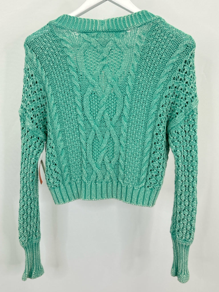 PILCRO Size XS Mint Green Women's Cardigan