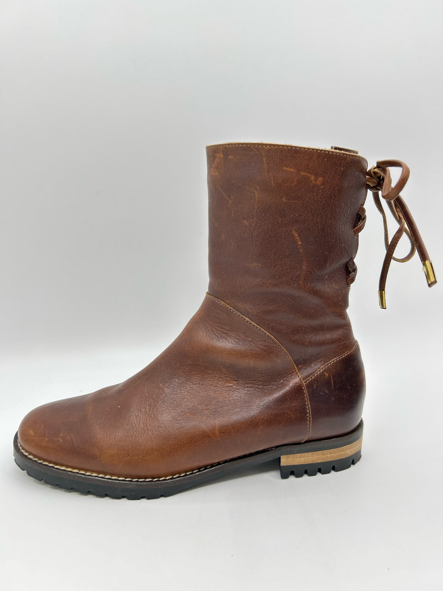 FABIANELLI Size 39 Brown Women Boots