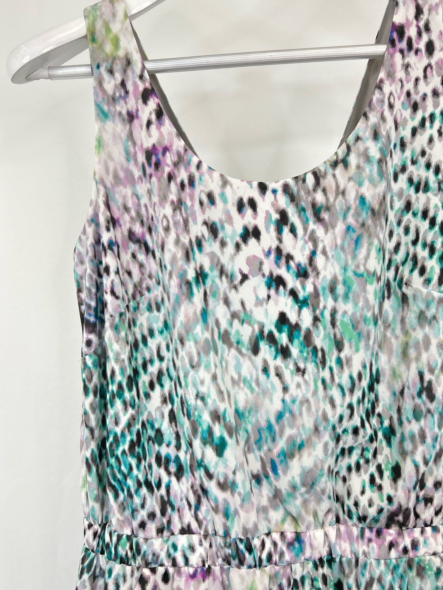 VINCE CAMUTO Size 8 Teal and Lilac Women Jumpsuit