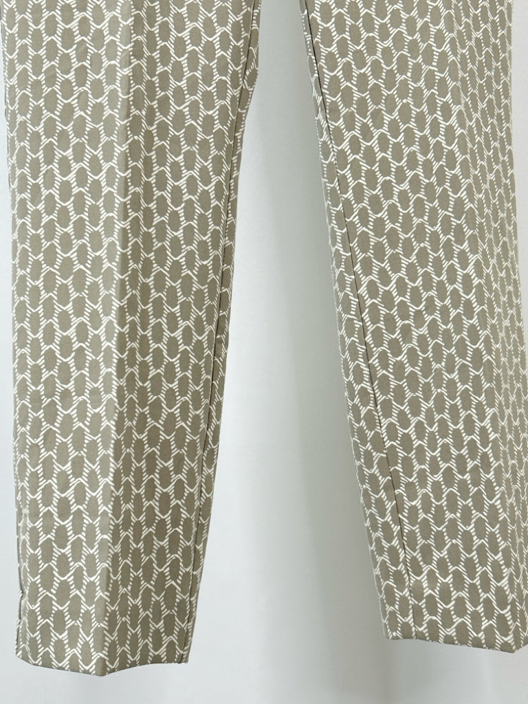 ADRIANNA PAPELL Size 10 Gray print Women's Pants