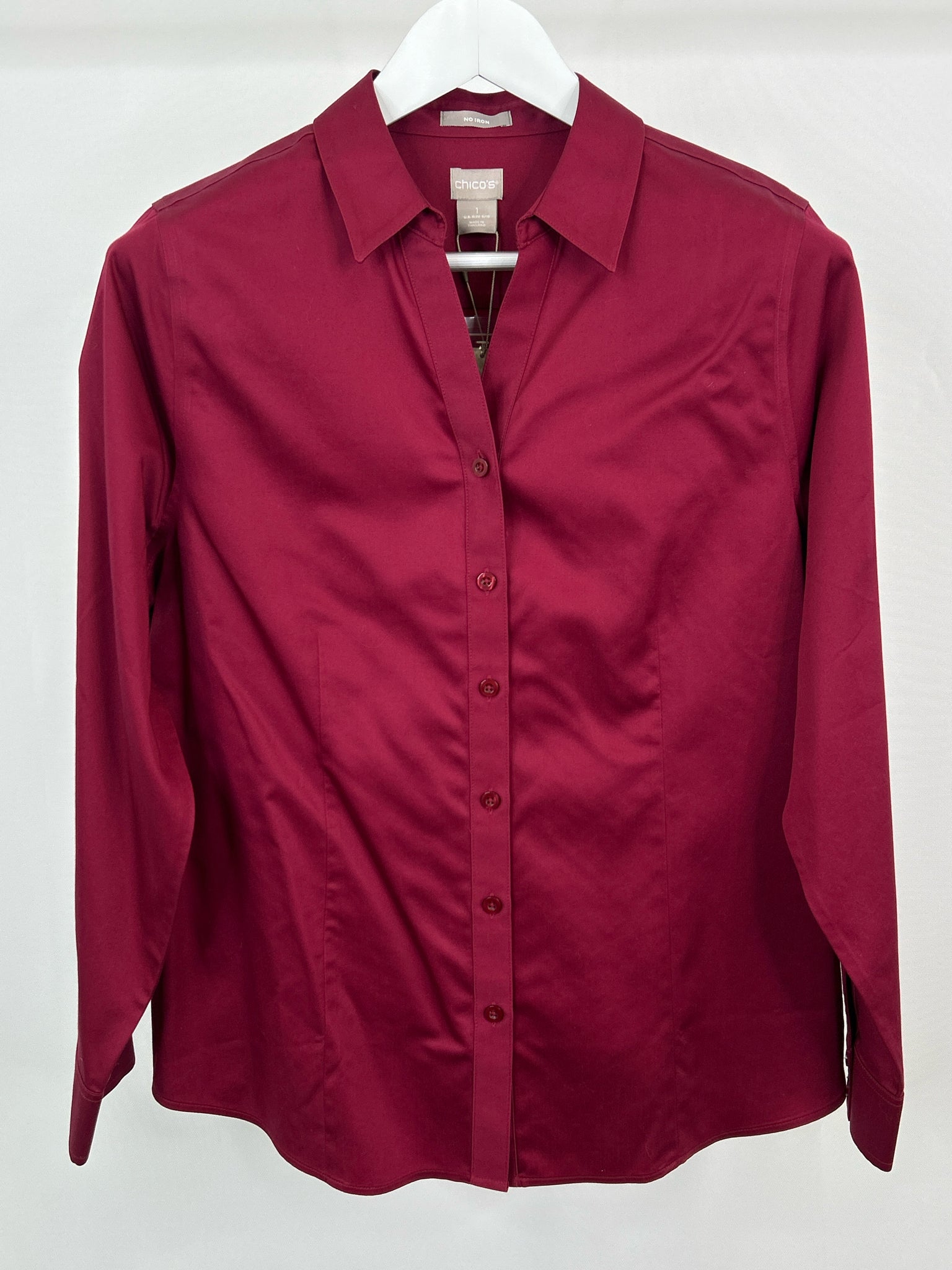 CHICO'S Size 8/10 Mulberry Women Shirt NWT