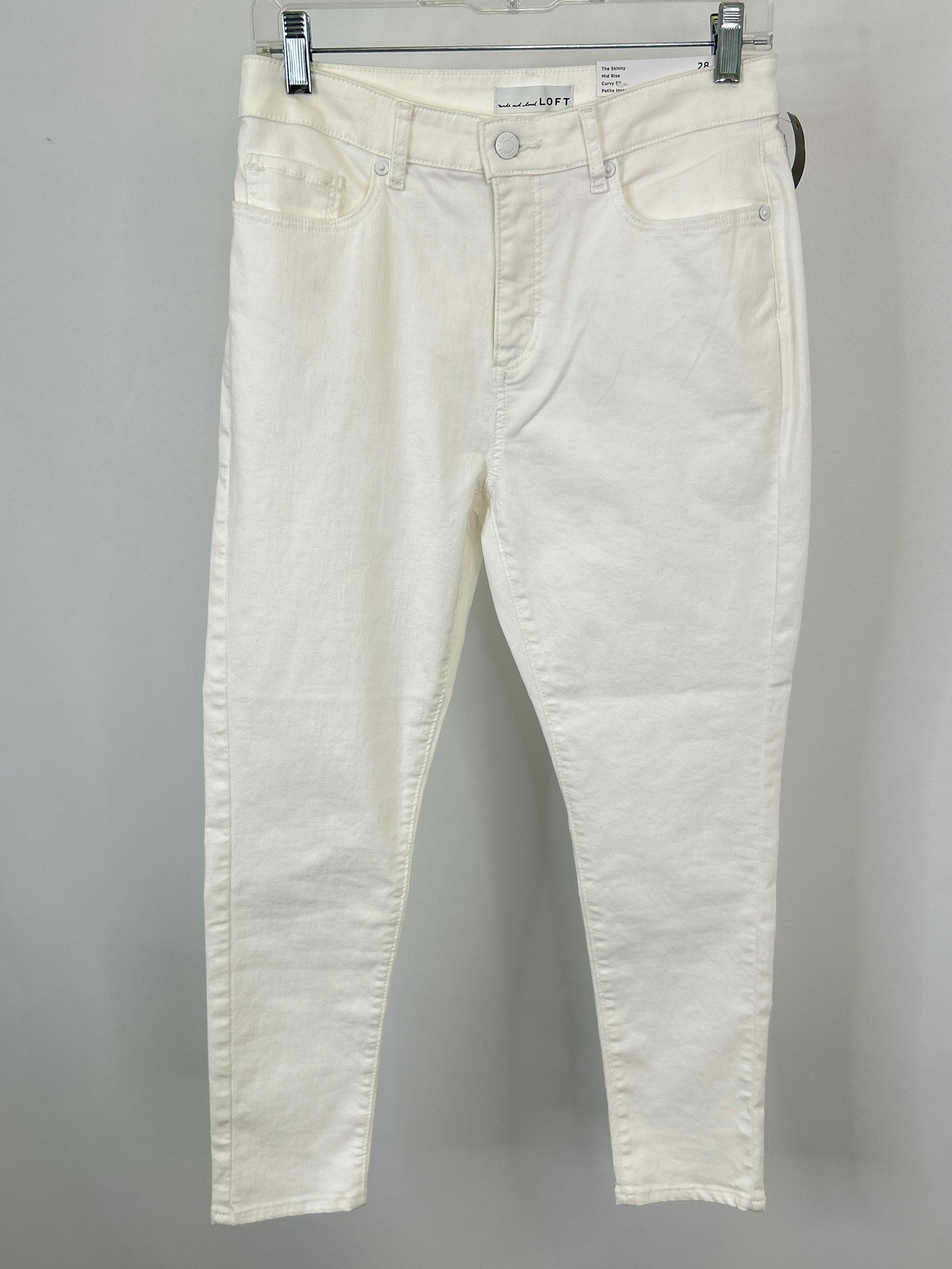 LOFT NWT Size 6P white denim Women jeans