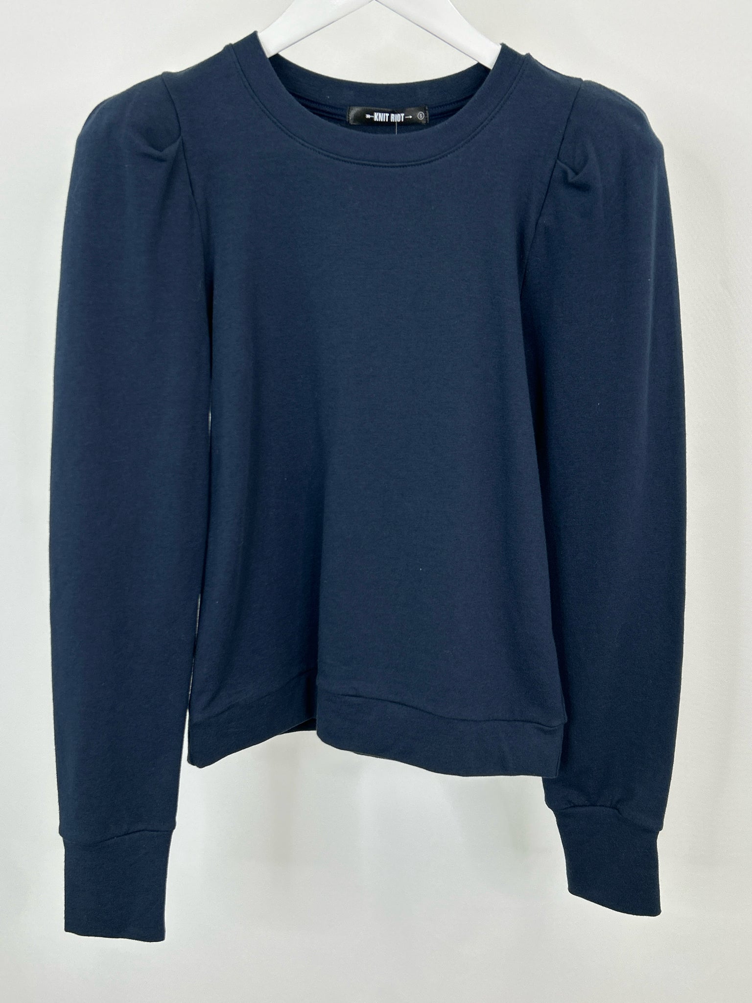 Knit Riot NWT Size S Navy Women Sweatshirt