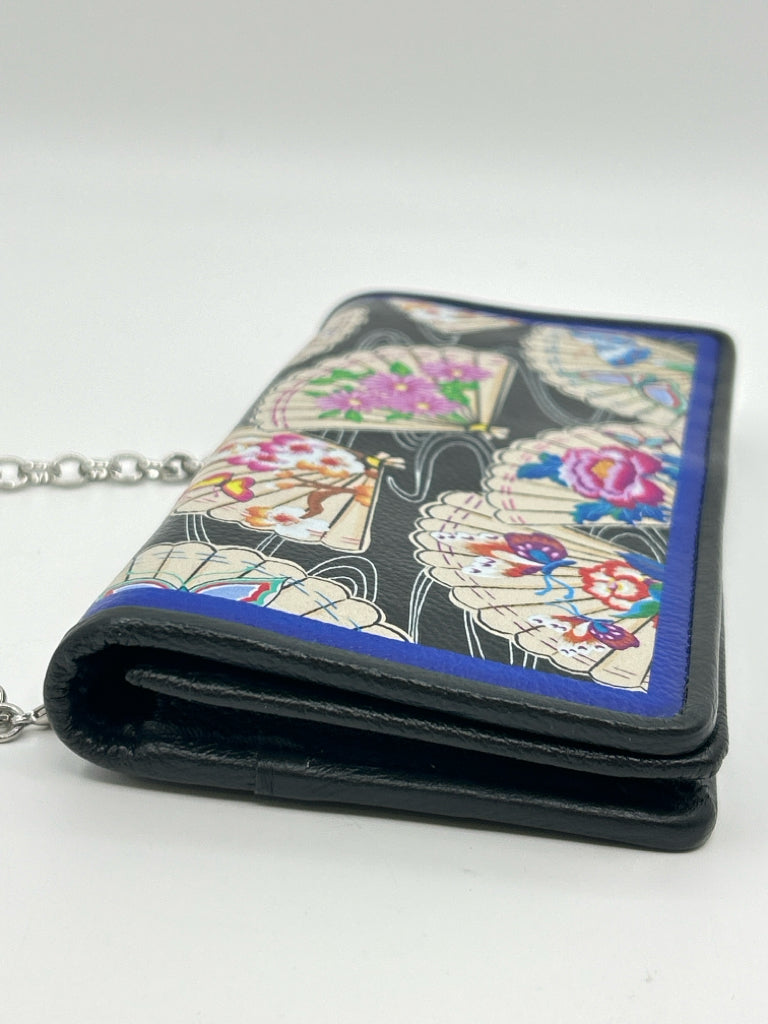 BRIGHTON Black Floral Wallet Crossbody