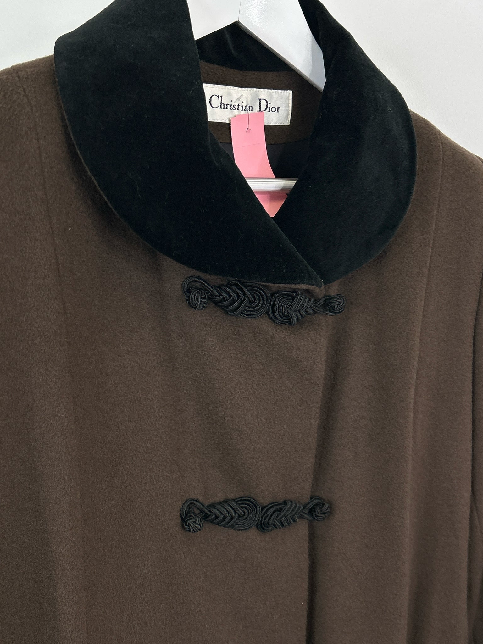 CHRISTIAN DIOR Size 8 Brown and Black Women Coat