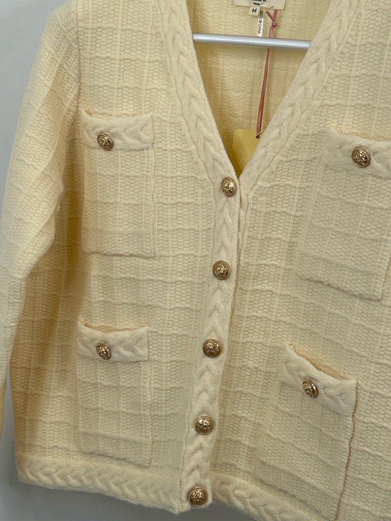 ENTRO Women Size M Cream Cardigan