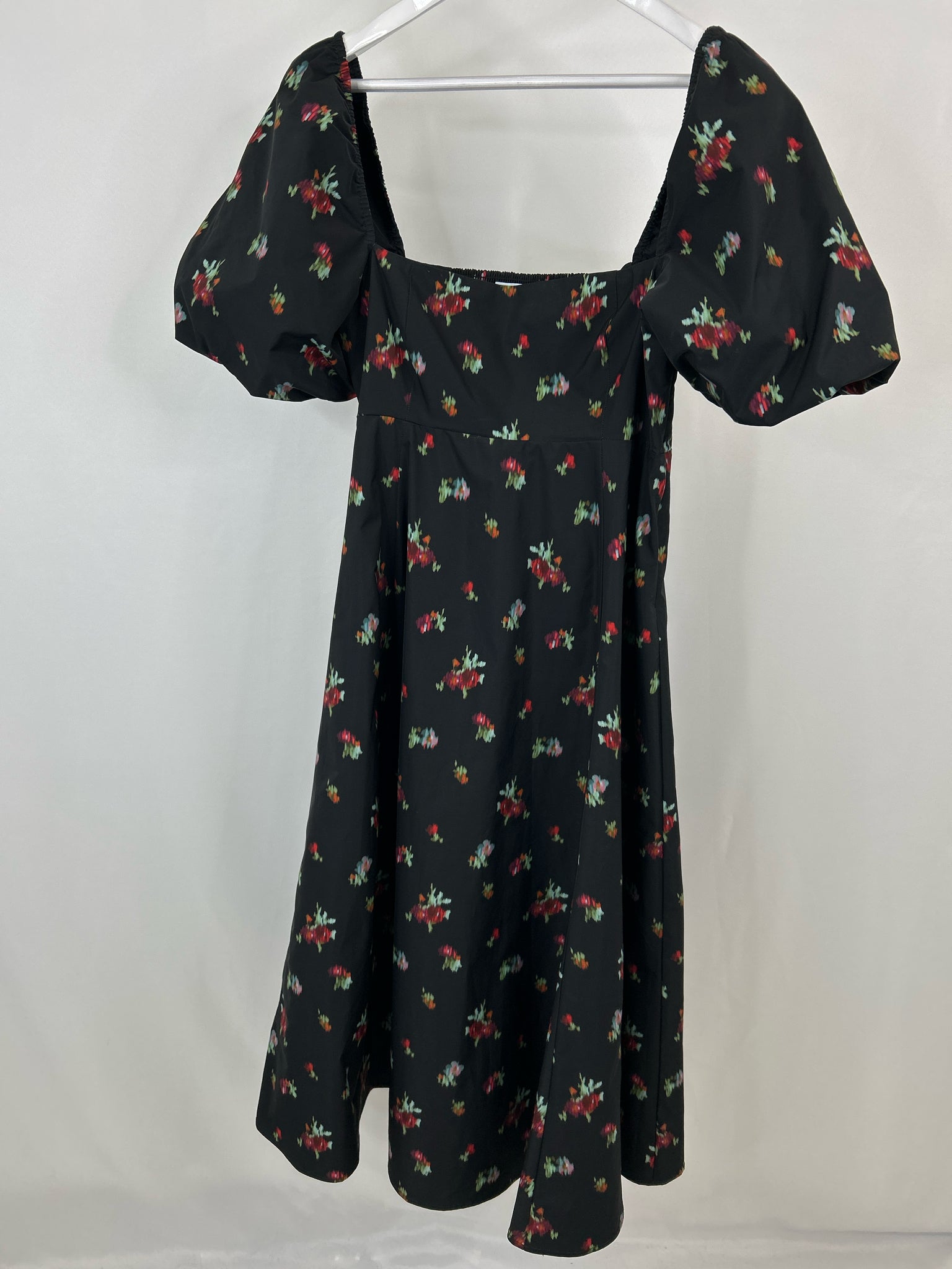 Hill House Size L Black Floral Women Dress