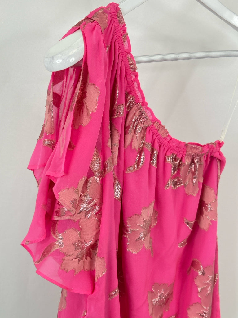 LILLY PULITZER Size M Pink Sarahleigh One Shoulder Top