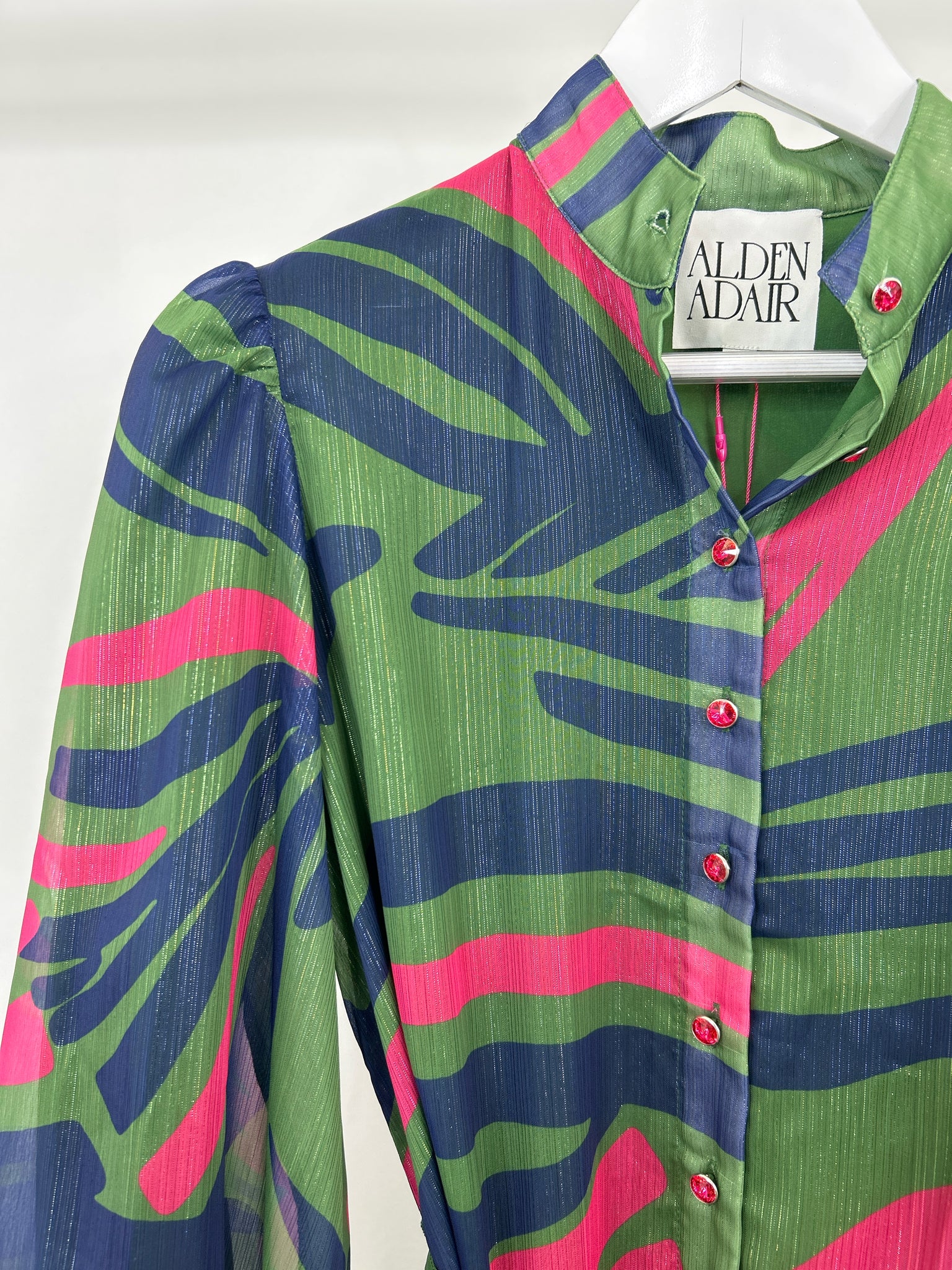 ALDEN ADAIR Size XS Green Print Women Dress