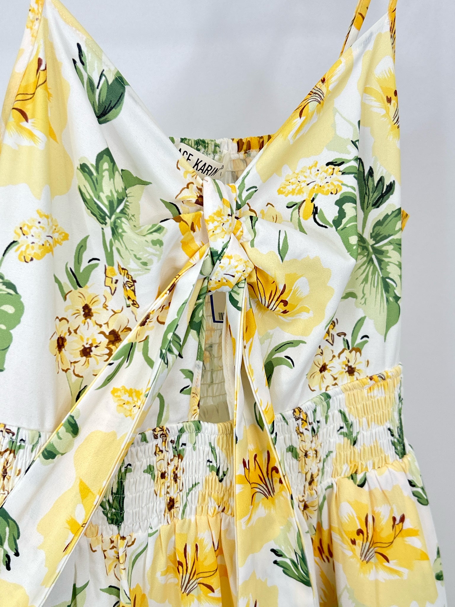 GRACE KARIN Size S Yellow Print Women Dress