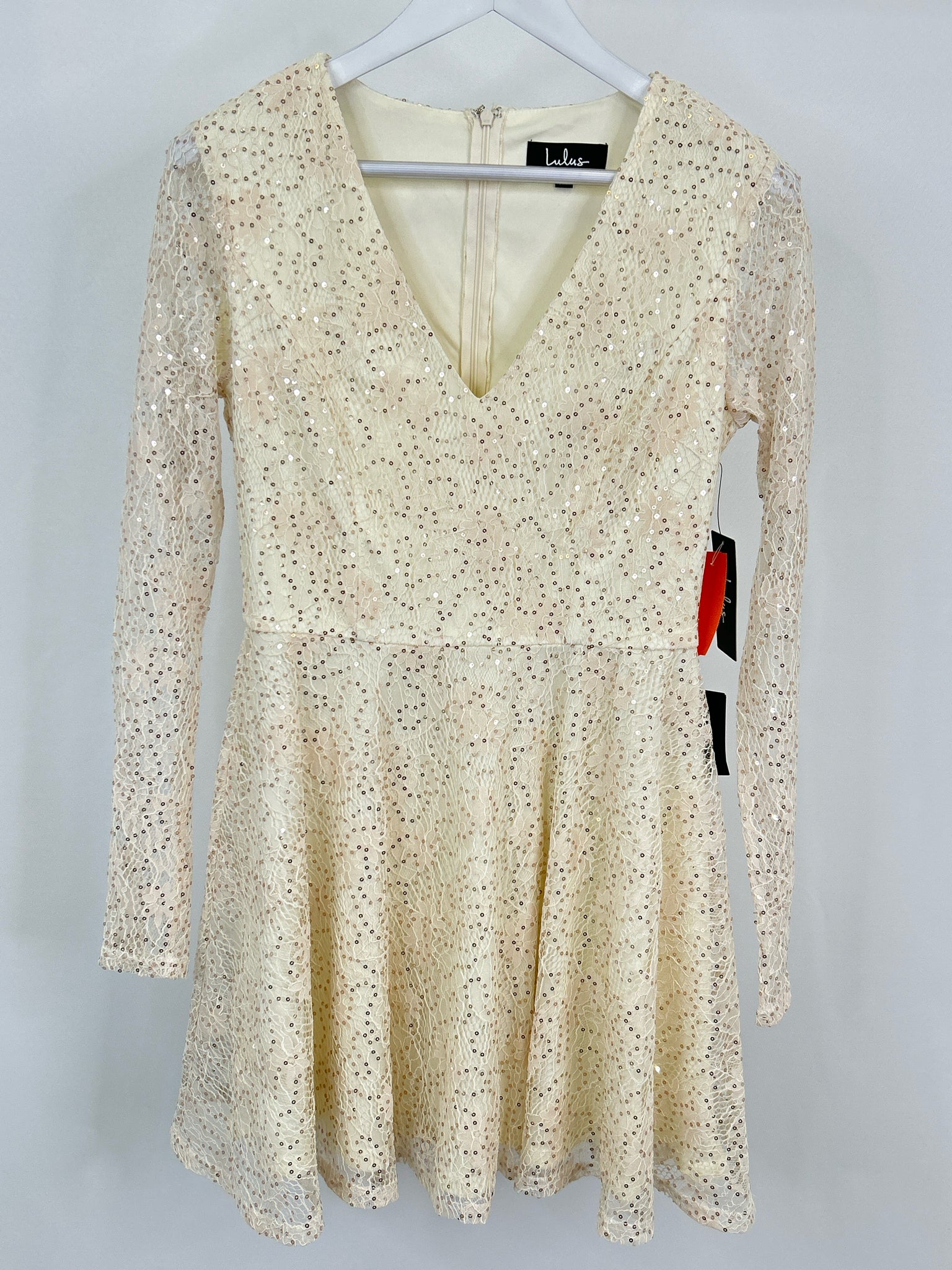 Lulus Size M Cream Lace Women Dress