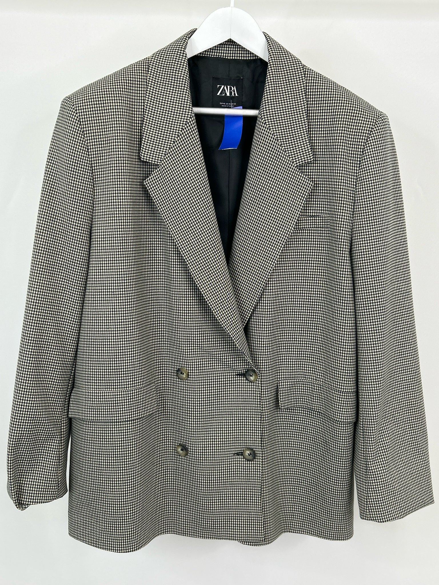 ZARA Size XL Black and White Women Blazer