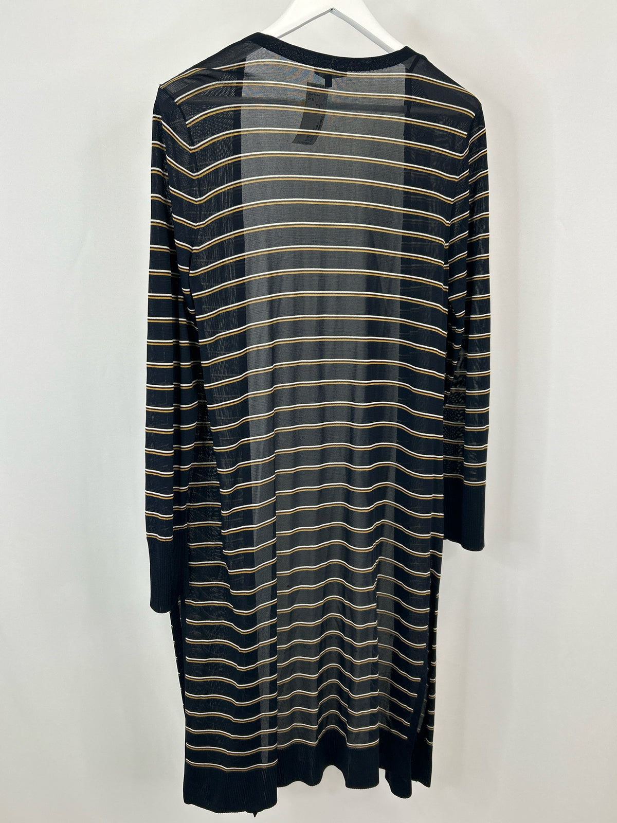 LAFAYETTE 148 Size L NAVY STRIPED Women Cardigan