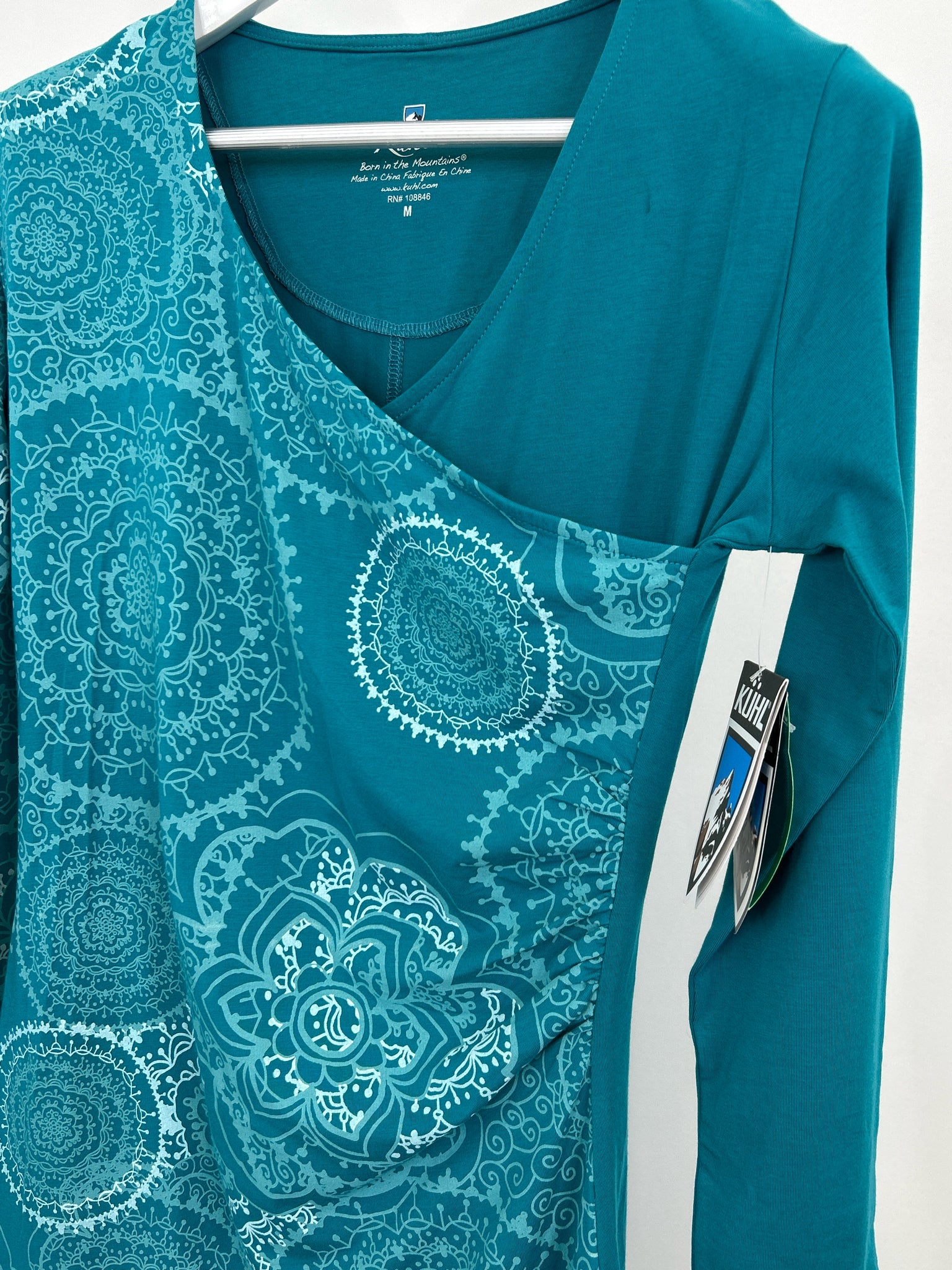 KUHL Size M TEAL AND WHITE Women Dress