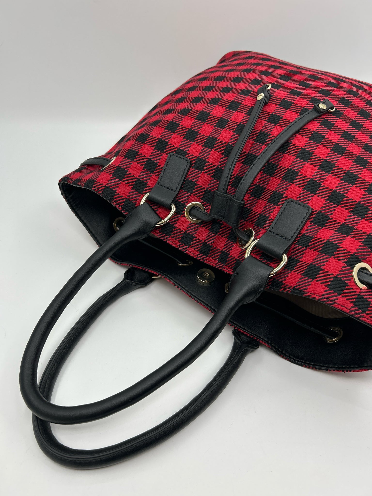 TALBOTS Red and Black Women Tote