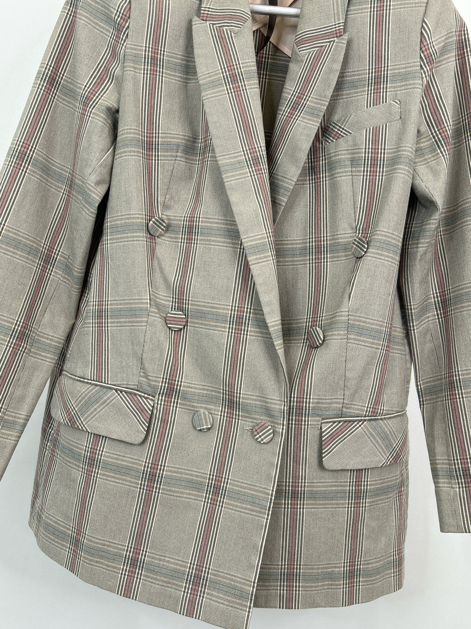 CABI Size 8 Brown Plaid Women Blazer