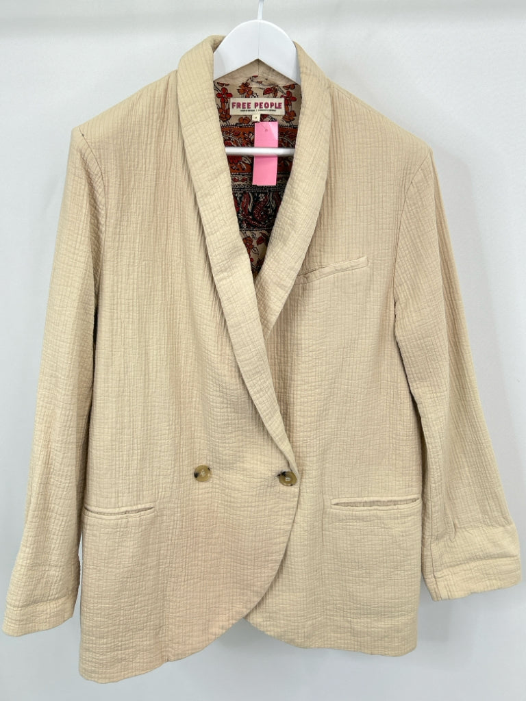 FREE PEOPLE Women Size M Beige Blazer