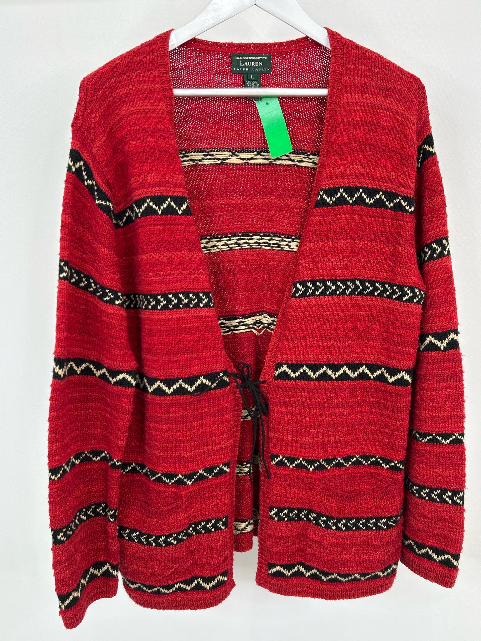 Lauren Ralph Lauren Size L Red Women Cardigan