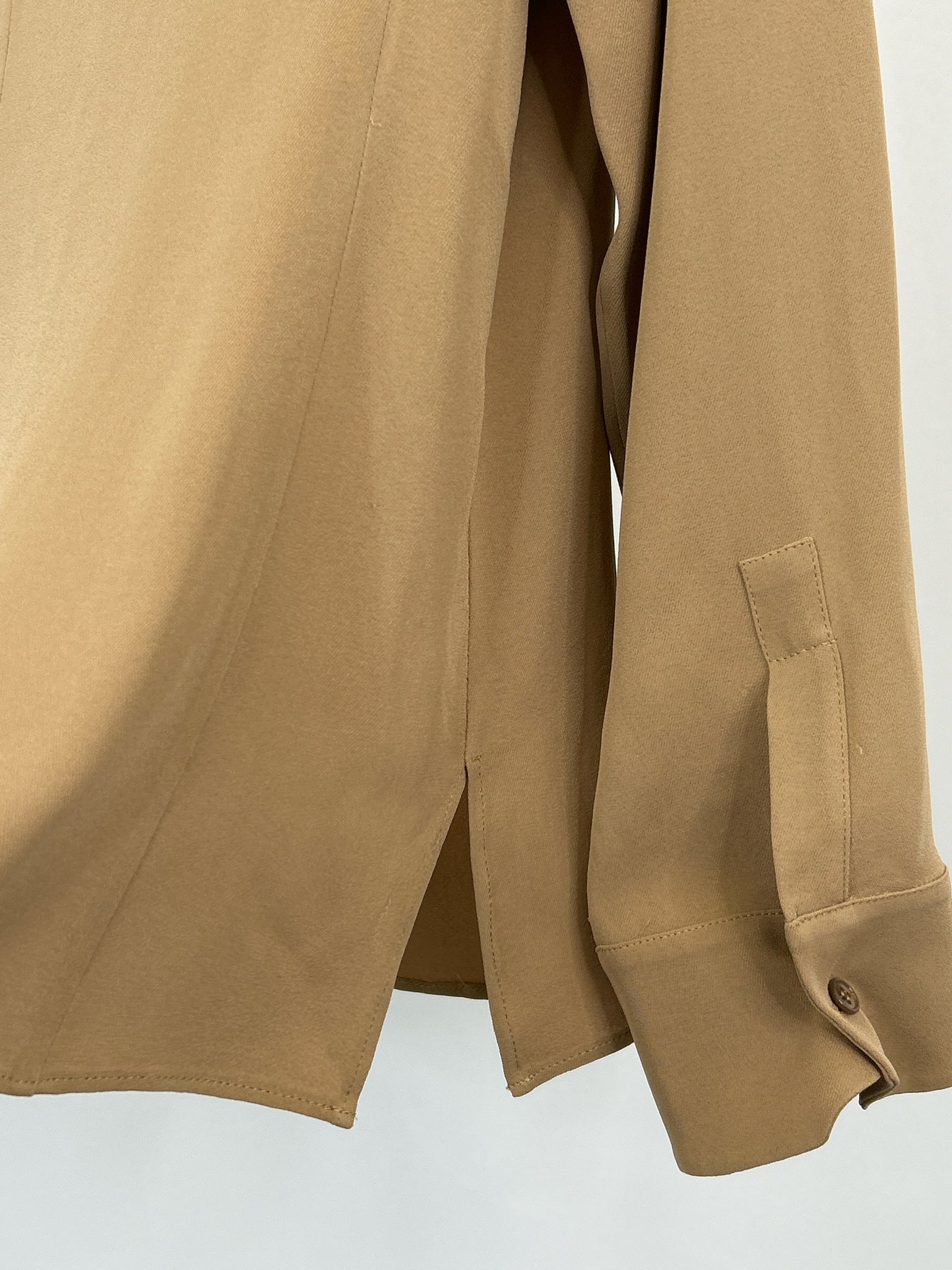 AKRIS Size 12 Tan Women Blouse
