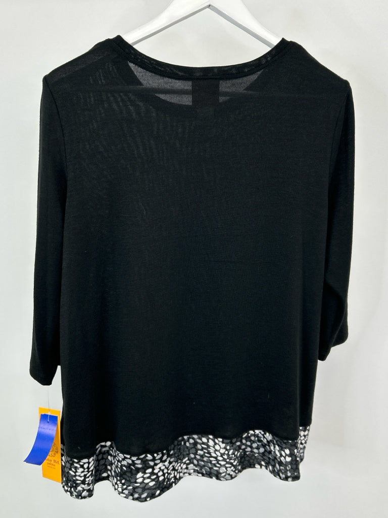 RUBY RD. Women Size LP Black Top NWT