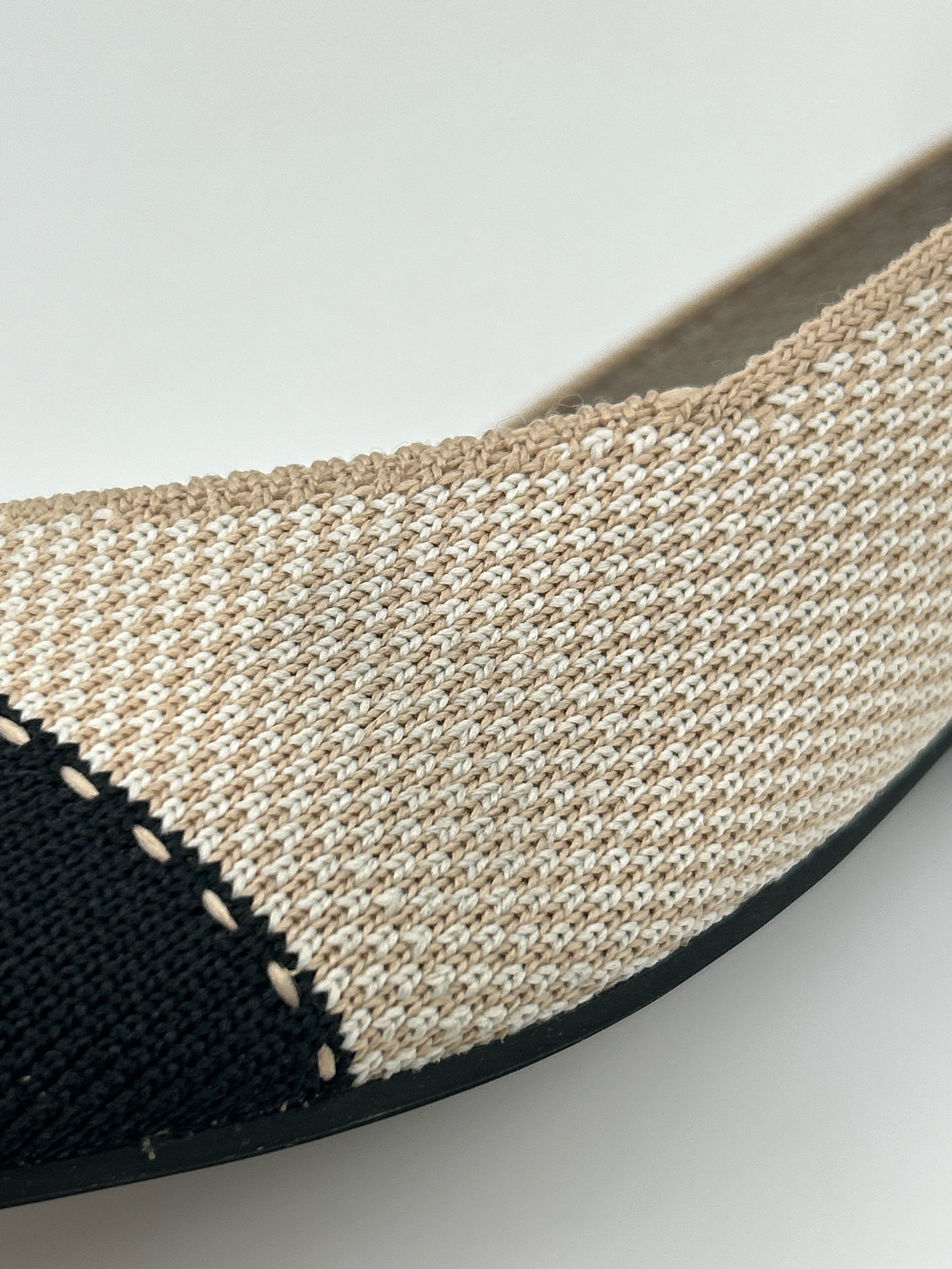 ROTHY'S Size 9.5W BEIGE AND BLACK Women Flats