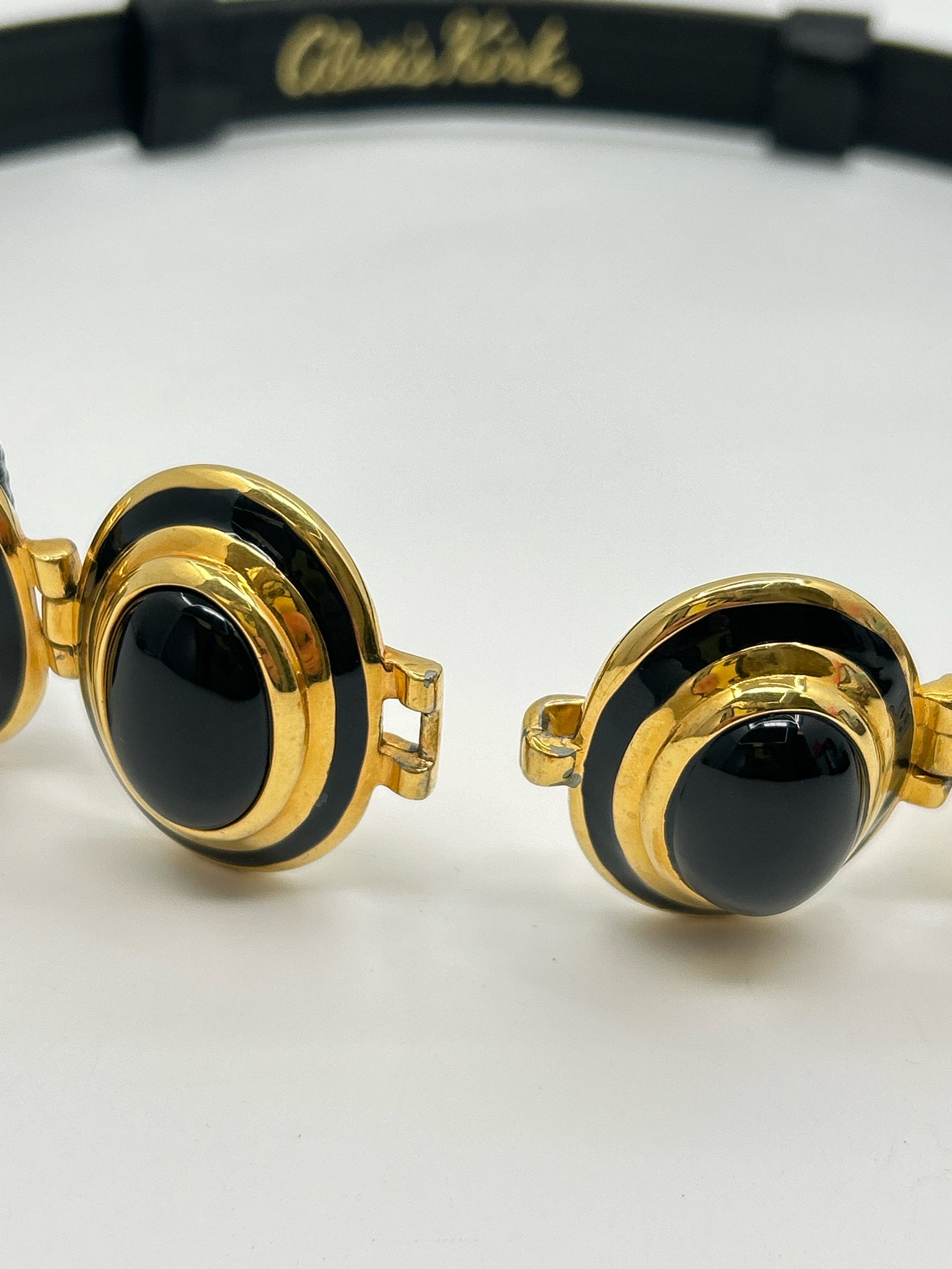 ALEXIS KIRK BLACK AND GOLD XS-M Belt