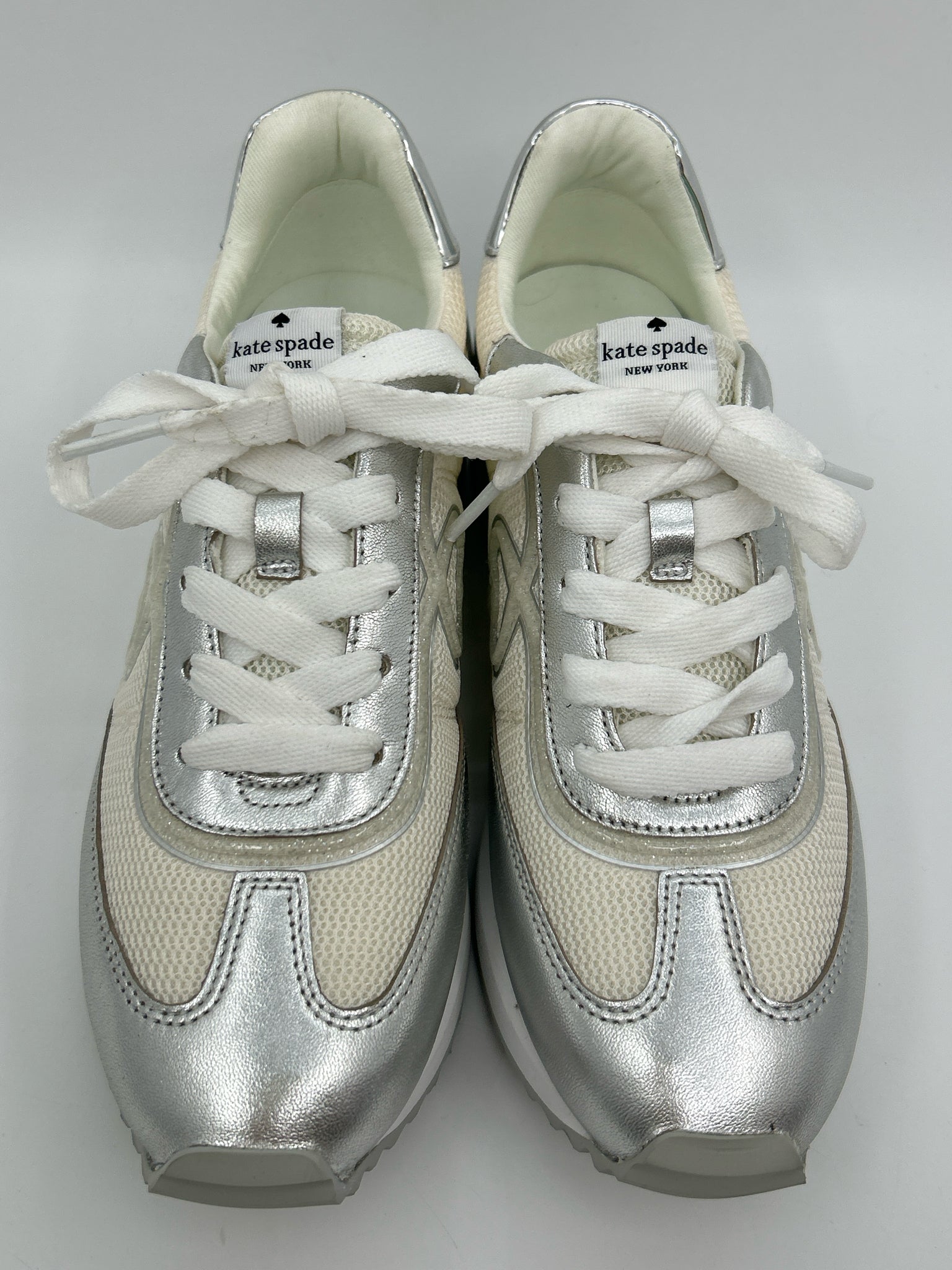 KATE SPADE Size 9.5B Cream and Metallic Women Sneakers