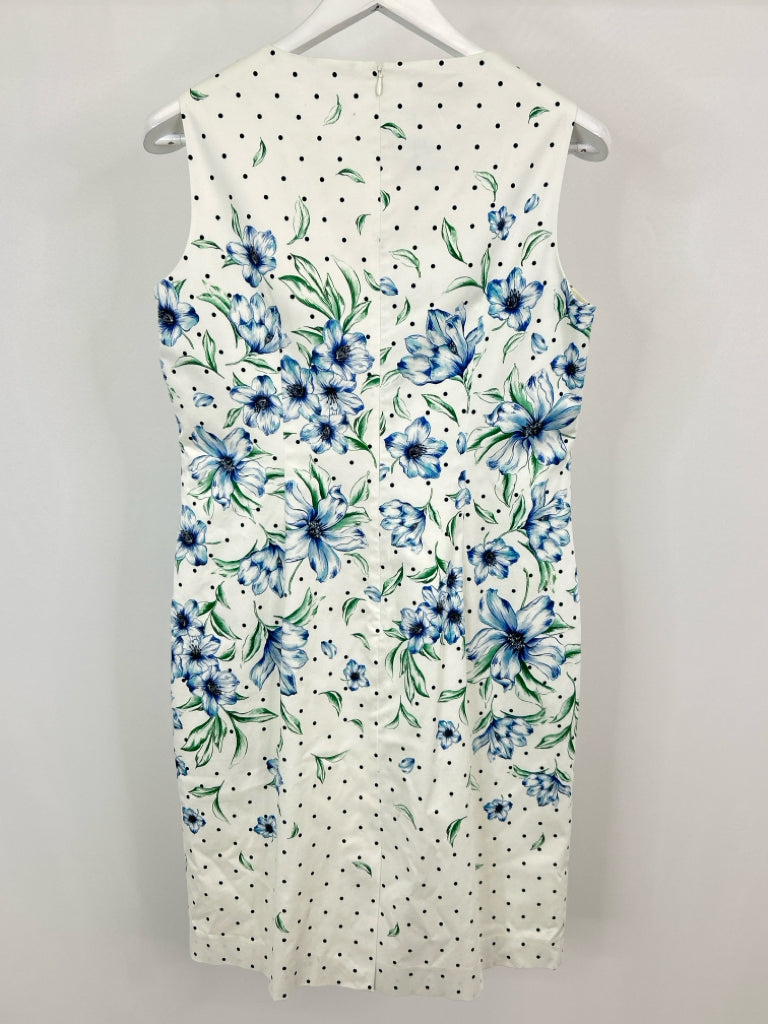 HOBBS Size 10 White Print Women's Dress