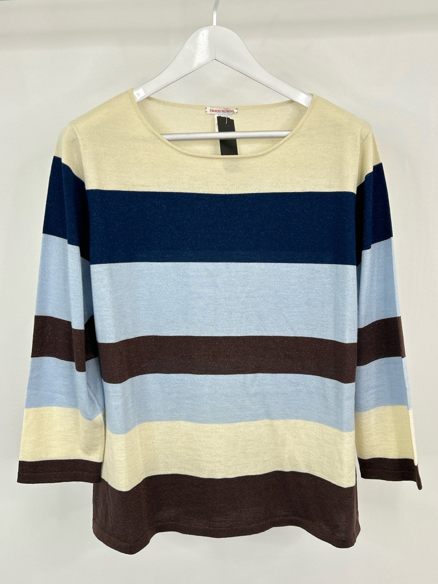 FRANCES VALENTINE Size 3X Blue and Brown Women Sweater