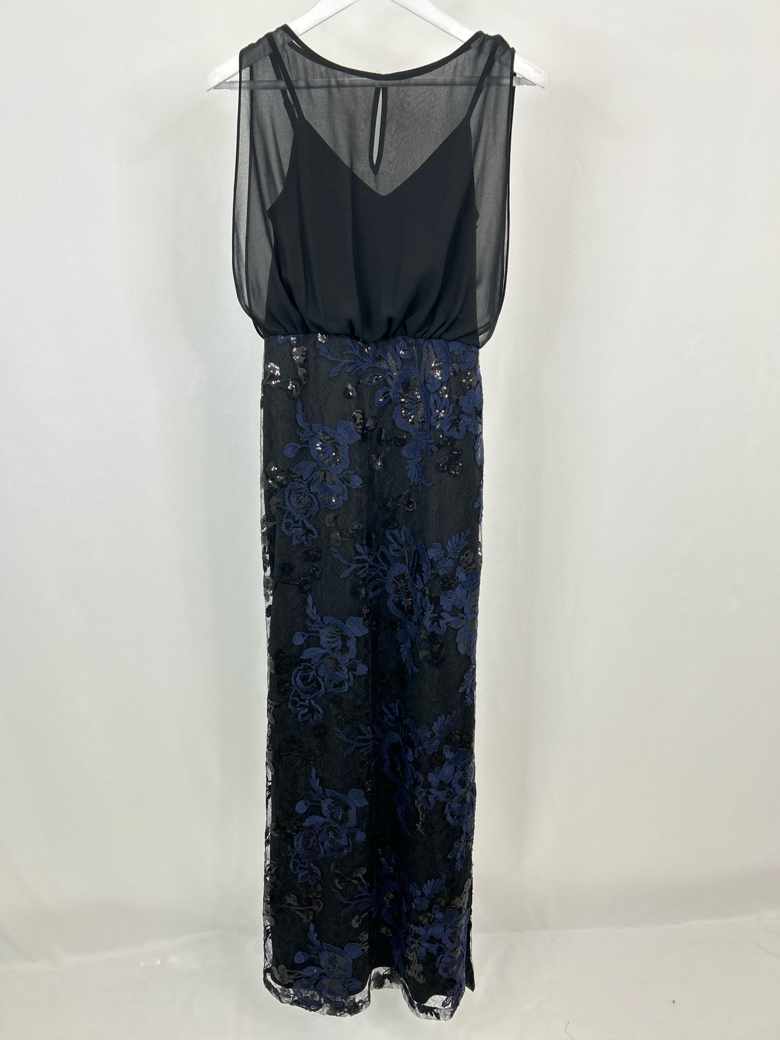 KARL LAGERFELD Size 4 BLACK AND NAVY Women's Dress