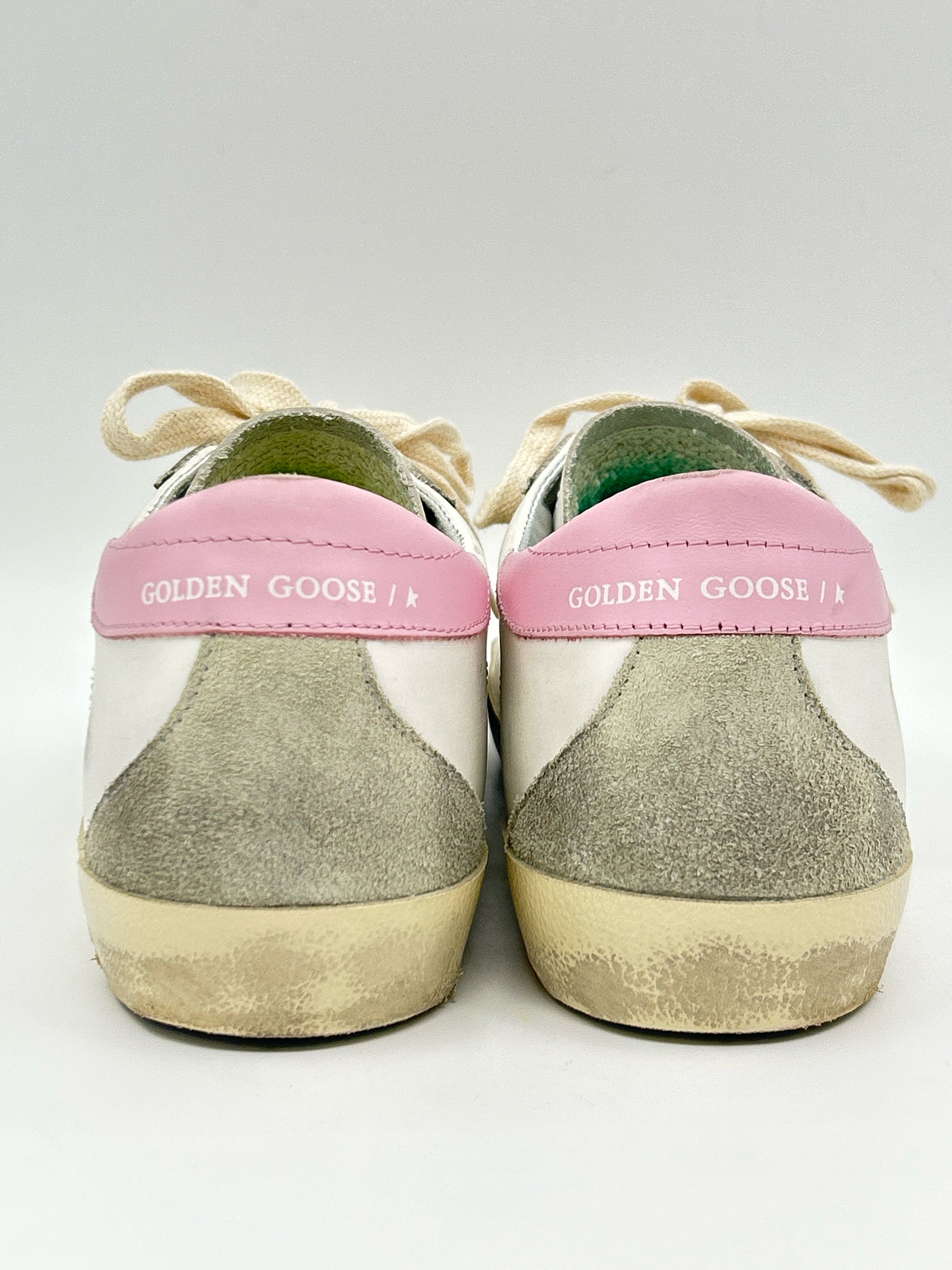 GOLDEN GOOSE Size 40/10 White and PINK Women Sneakers