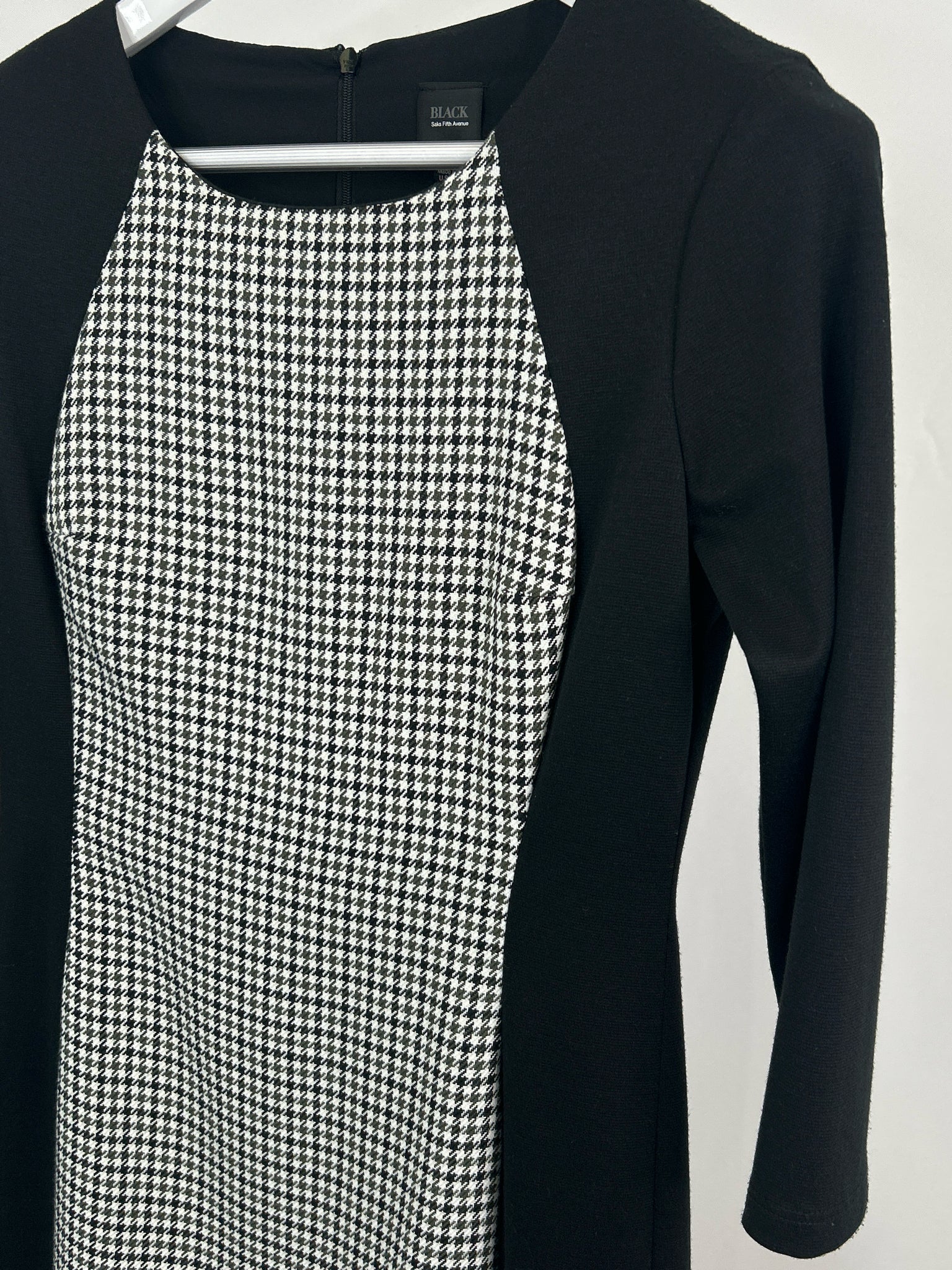 SAKS FIFTH AVENUE Size 6 Black Print Women Dress