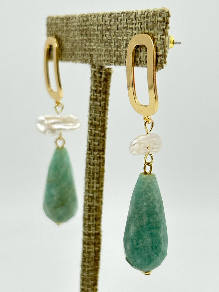 EYE CANDY Women GOLD AND GREEN Earrings