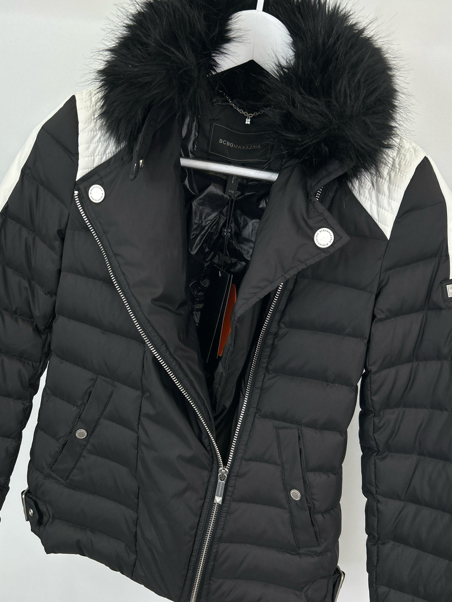 BCBGMAXAZRIA NWT Size XXS Black Women Coat