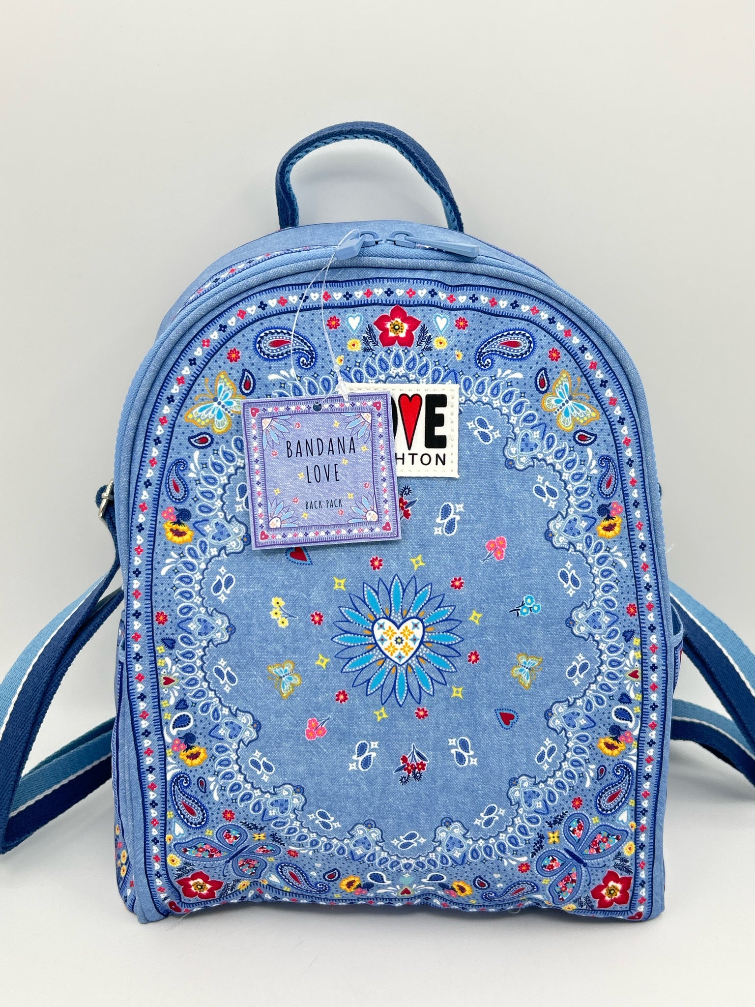 BRIGHTON Blue Print Women Backpack
