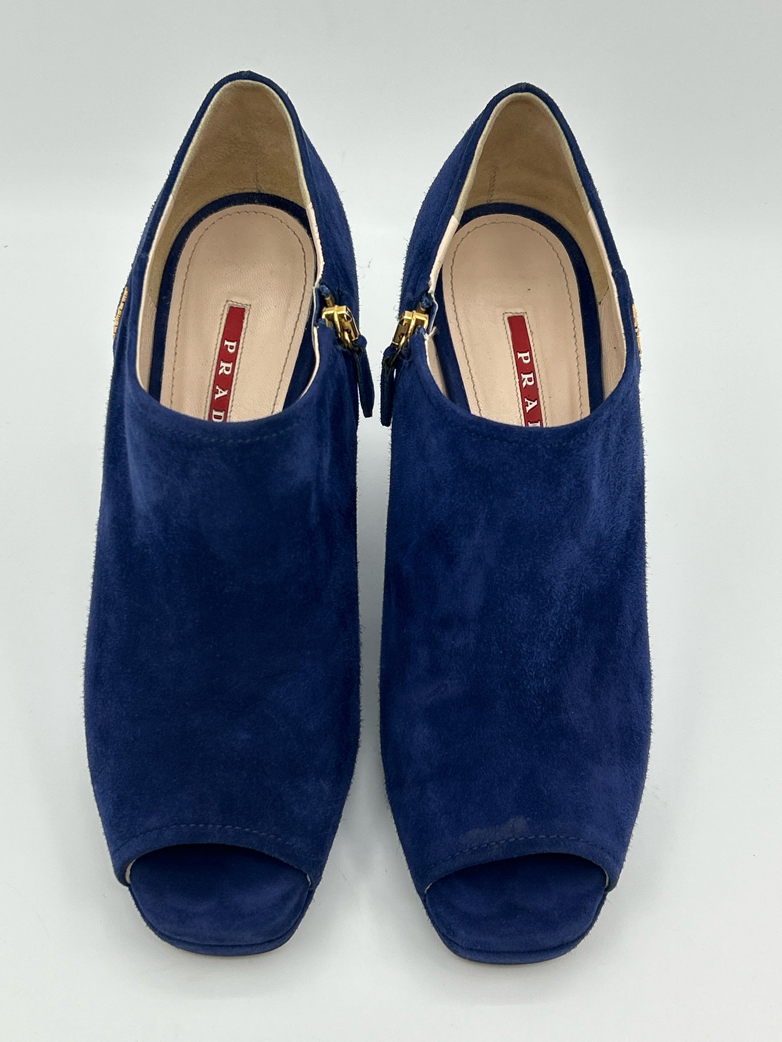 PRADA Size 38 Navy Women Booties