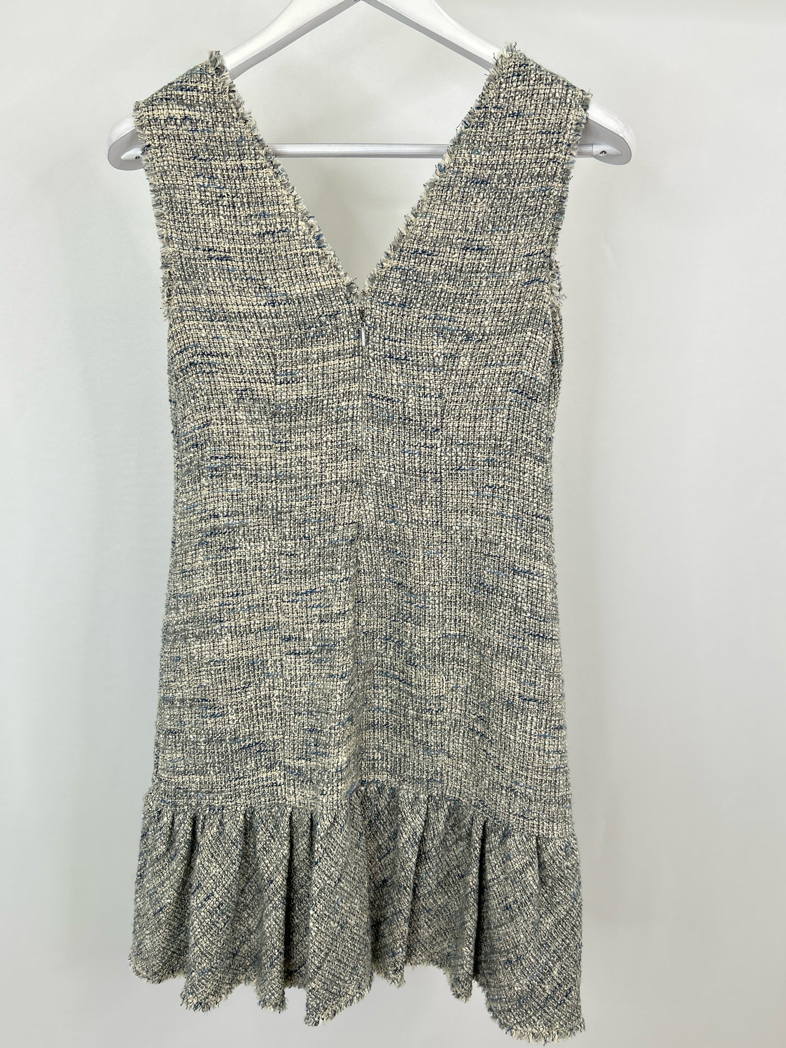 REBECCA TAYLOR Size 0 Blue Tweed Women Dress