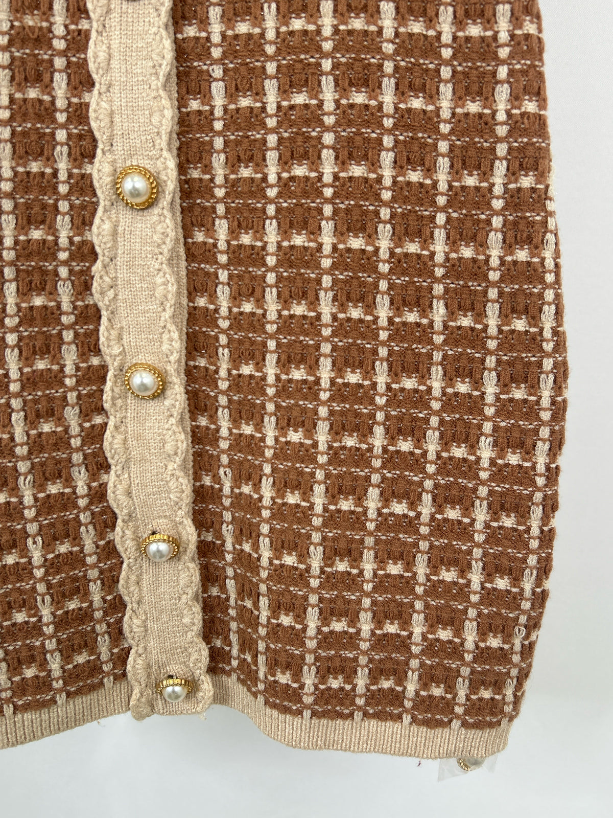 ENTRO Size S BEIGE AND BROWN Women Dress