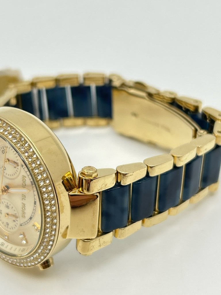 MICHAEL KORS blue and gold NWT Watch