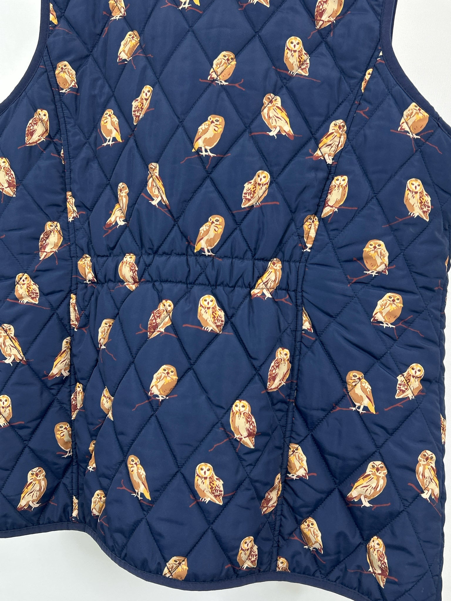 COLDWATER CREEK Size L Blue Print Women Vest