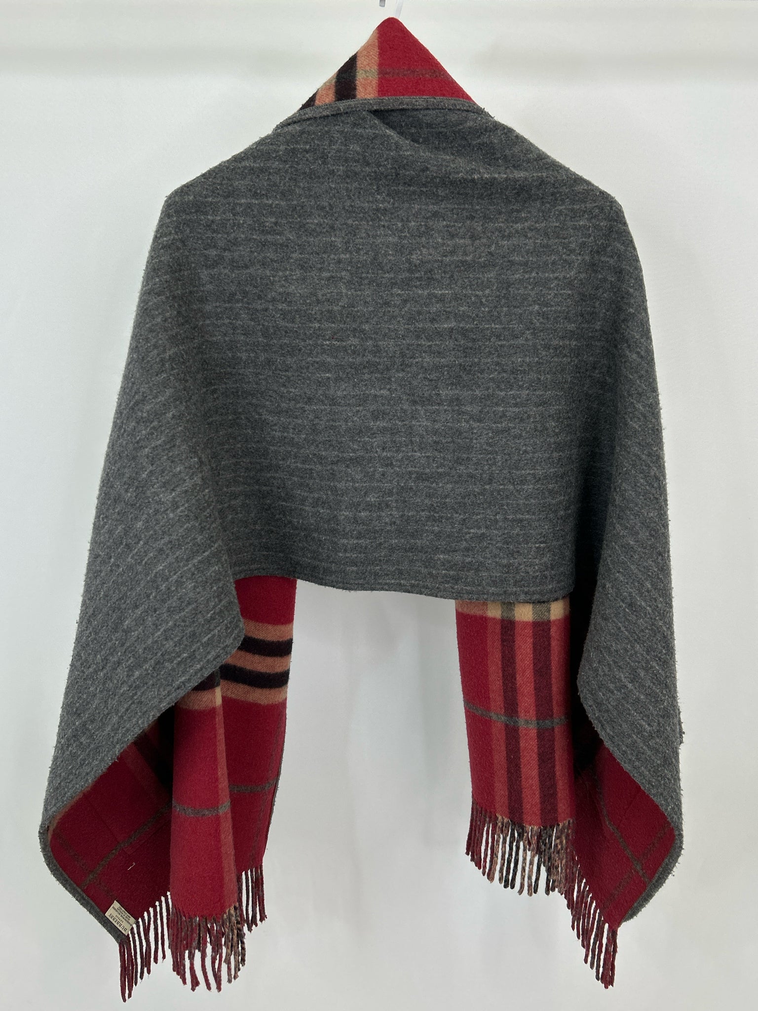 BURBERRY RED AND GRAY Women Scarf